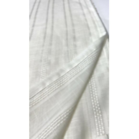 2 Regal Home Luxury Curtains Panels Drapes Off-White Ivory Stripe Grommets Long - Picture 7 of 8